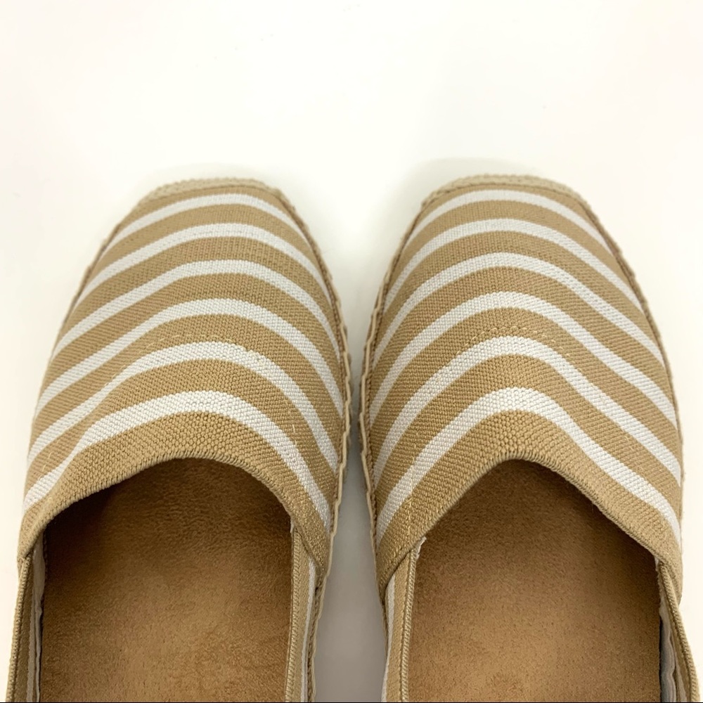Vionic Valeri Striped Espadrille Flats Tan & White - Picture 7 of 15